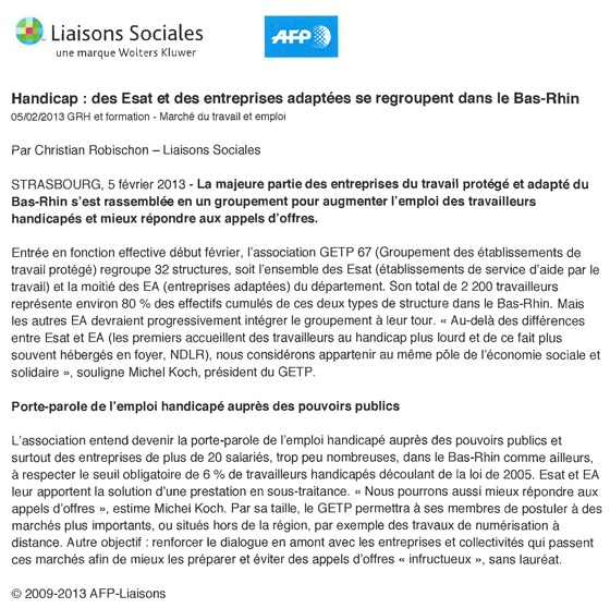 Revue de presse - Liaisons Sociales